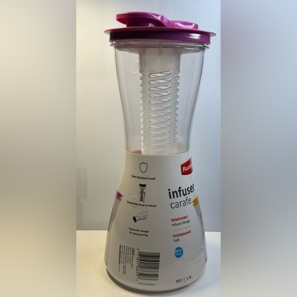 CARAFE INFUSER PINK 2QT - Picture 7 of 7